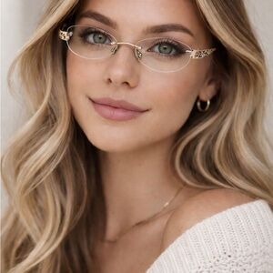 Brighton Ashbury Readers +1.0 Silver Filagree Rimless